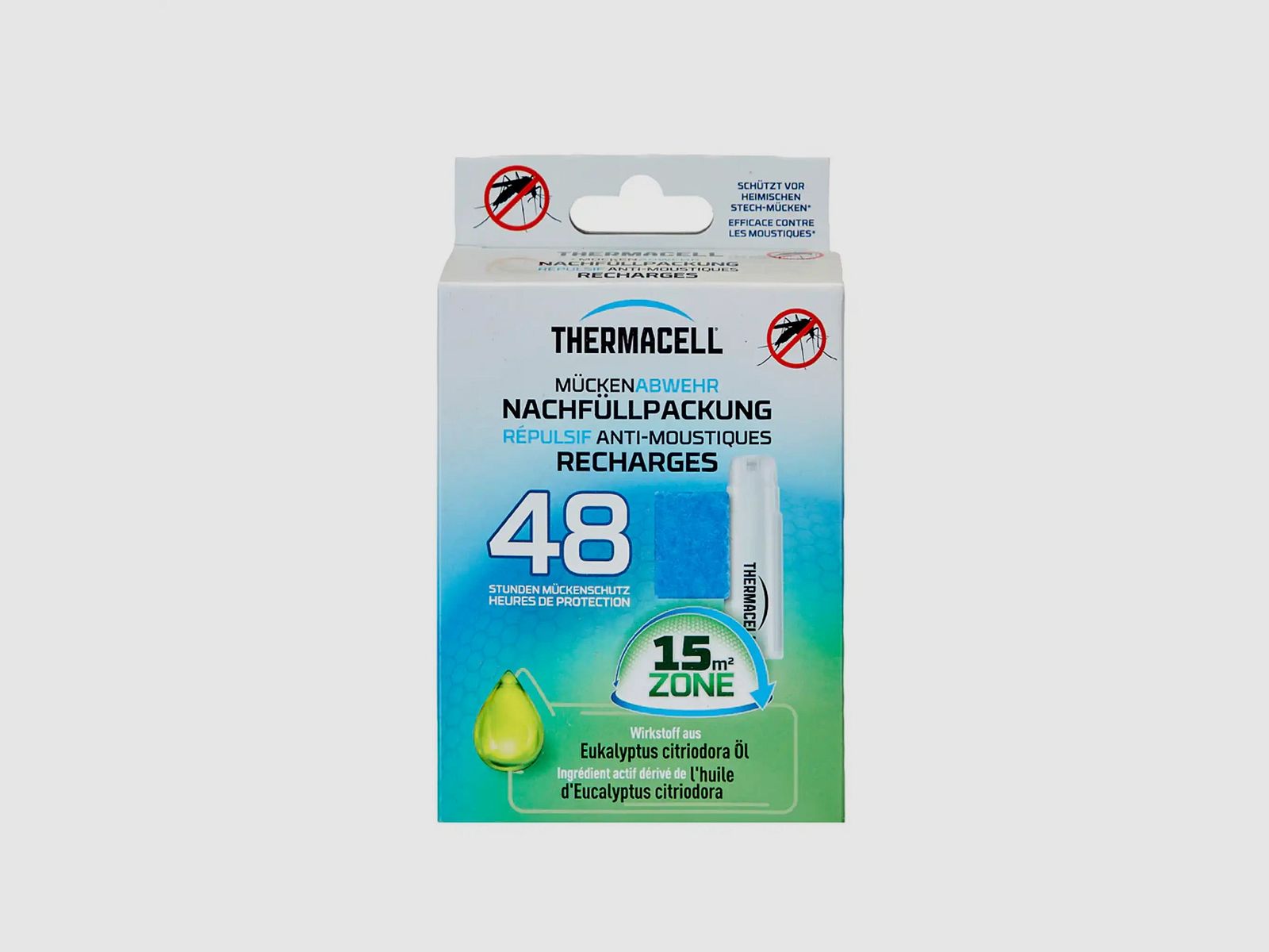ThermaCELL Thermacell Insektenschutz Nachfüllpack - 48 h: 4 Gaspatronen, 12 Wirkstoffplättchen (PT-19)