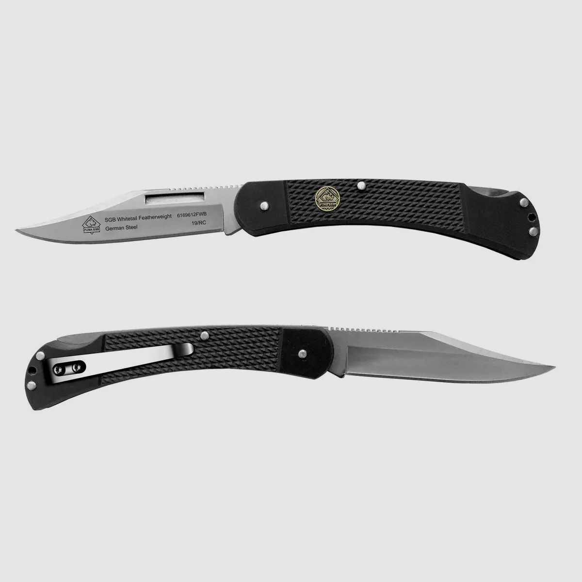 PUMA SGB Whitetail Featherweight nero G10 con clip