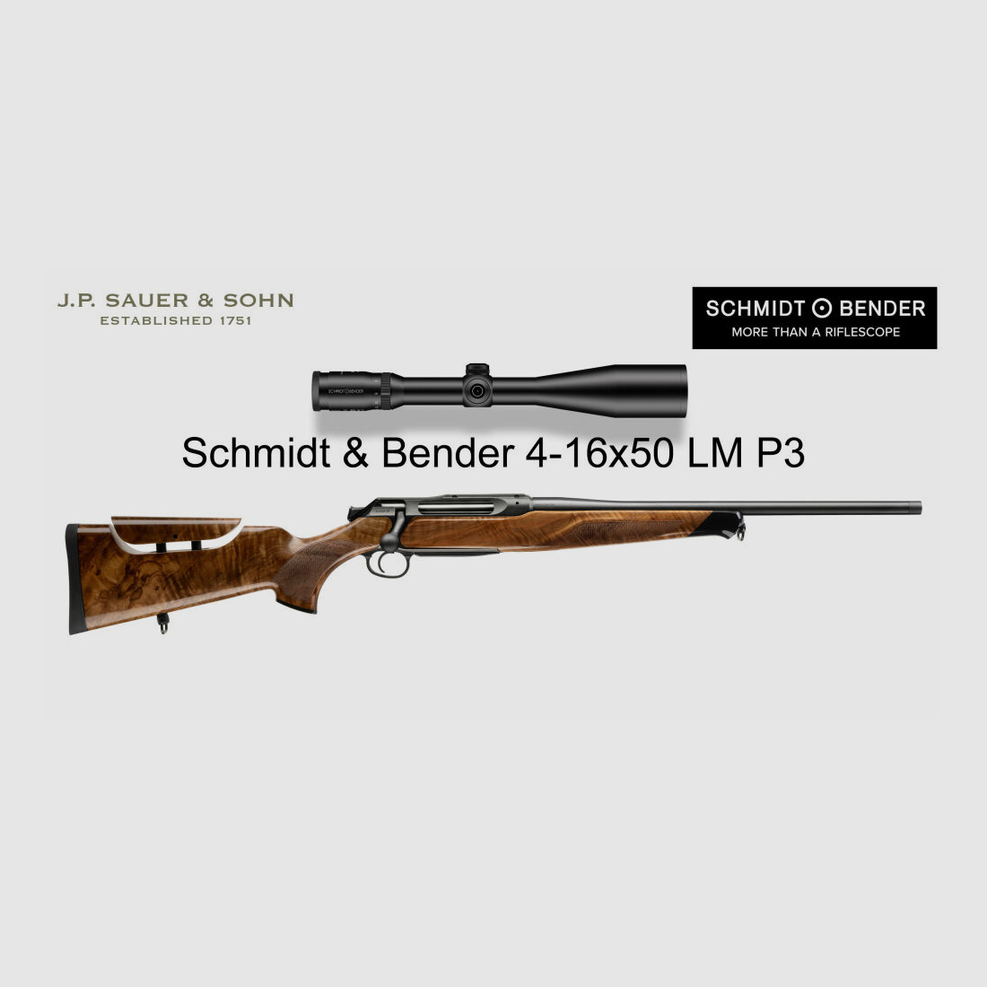 J.P. Sauer & Sohn Sauer 505 Ergo Lux Repetierbüchse HQ3 Ausstattungspaket Elegance + VSR | 8.5x55 Blaser | Schmidt & Bender 4-16x50 Long Range