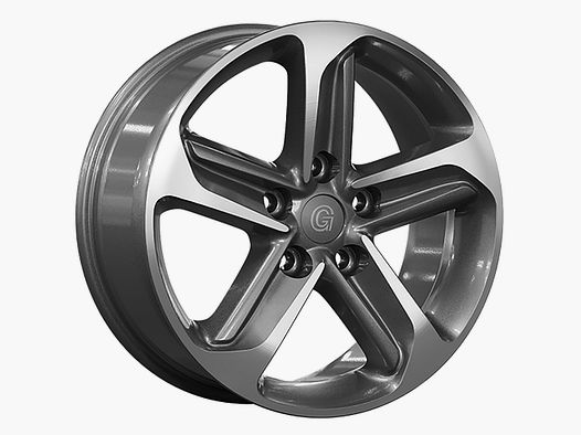Felga aluminiowa GSM10 do Fiata Ducato, lekkie podwozie, 1250 kg, antracytowa polerowana błyszcząca, 6 x 16"