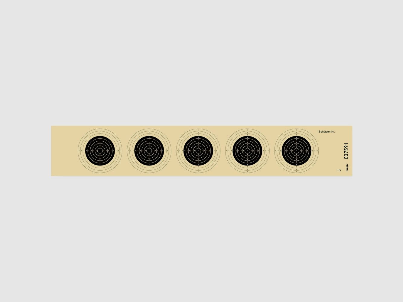 Krüger Druck + Verlag Target Strips Air Rifle 5 Pictures – 1,000 Pieces