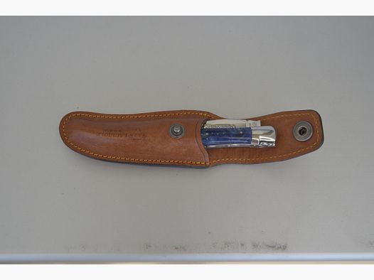 Laguiole en Aubrac  ORIGINAL  Taschenmesser mit Ledertasche
