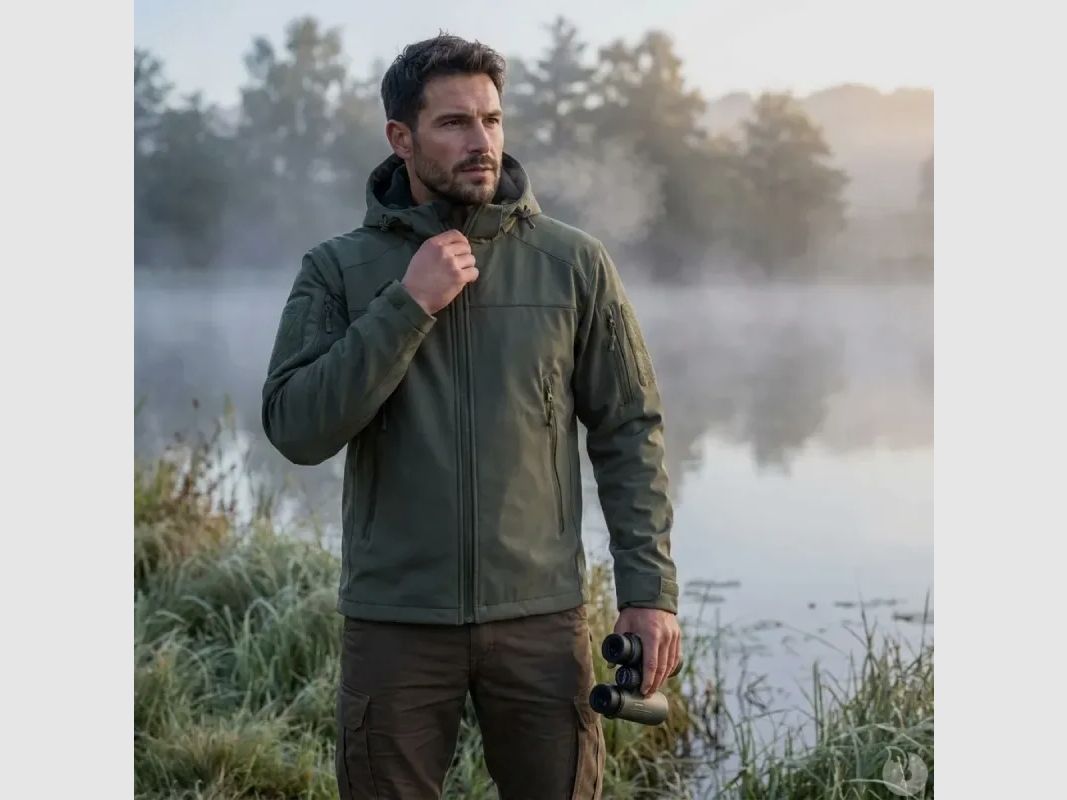 Kaki Softshell Jas Fighter V2 – Waterdicht en duurzaam, afbeelding 1 van 20