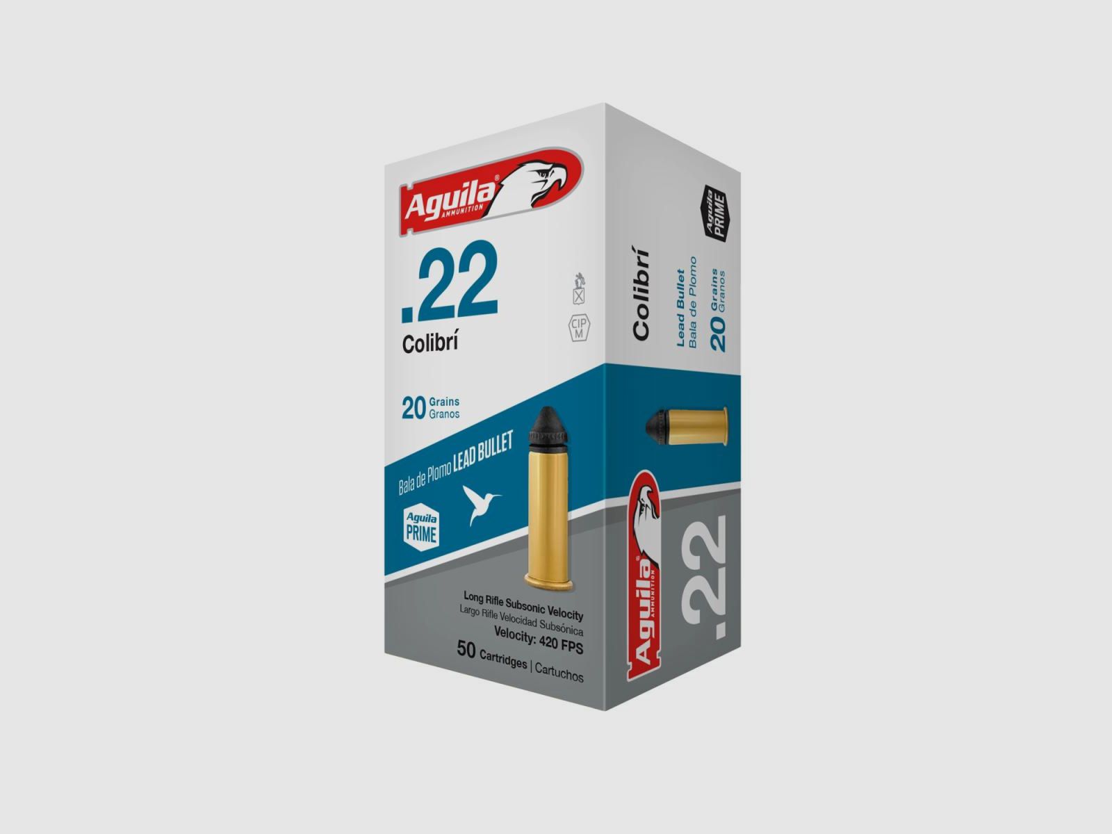 Aguila Colibri .22 LR 20GR Spitzer 50 cartucce