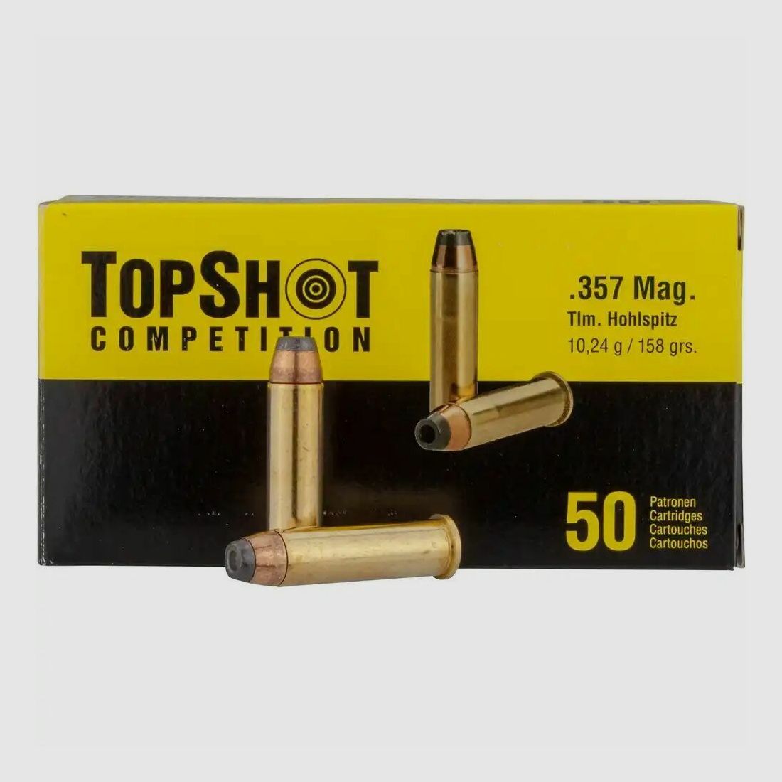 TopShot Competition .357 Magnum Teilmantel HP 10,2 g / 158 grs. / 50 Stk