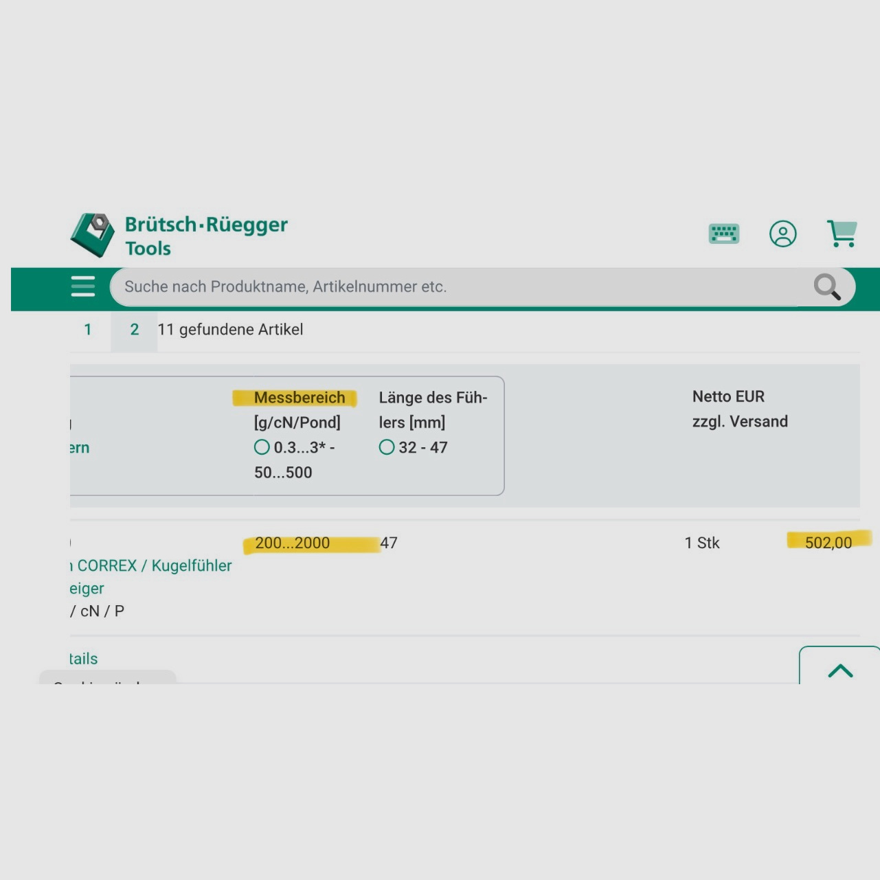 CORREX Haag-Streit Bern SwissMade waga sprężynowa - waga sprężynowa wysokiej jakości - waga sprężynowa 500 - 2000 g