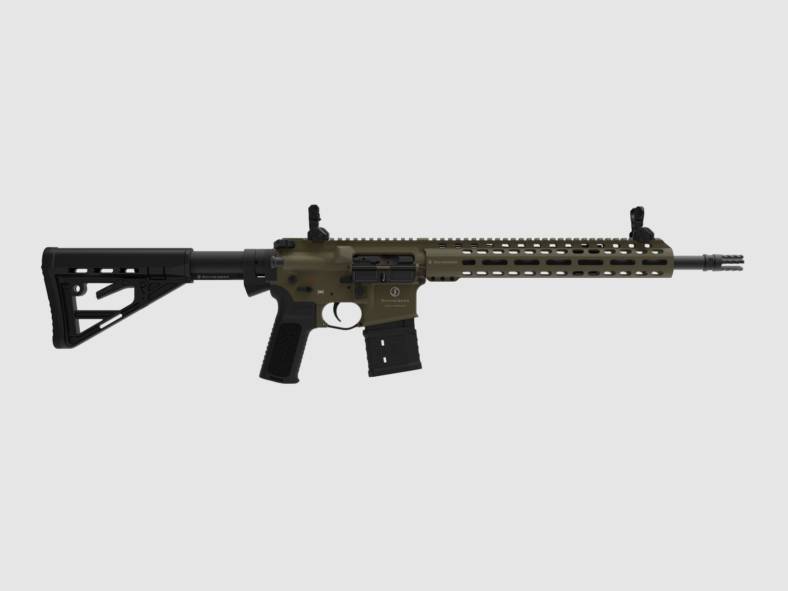 SCHMEISSER AR15 M4FL Slim Line – 14,5" – CERAKOTE OD GREEN / .223 Rem.