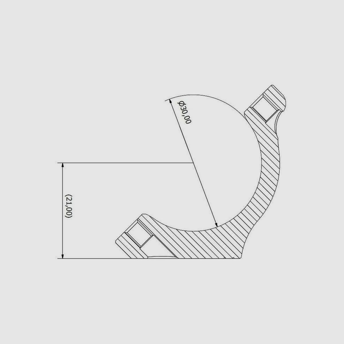 Spuhr HB30-21A aesthetic rings Blaser Ø30 height 21mm for Blaser saddle mount, image 4 of 4