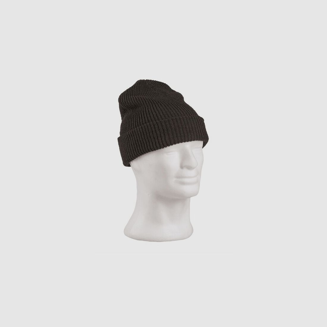 Rollstrickmütze Schwarz - Polyacryl - Unigröße - Wintermütze oder für kalte Tage