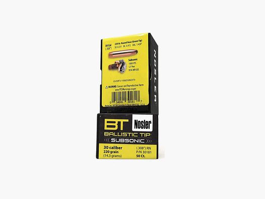 Nosler Ballistic Tip Subsonic cal. 30 (308″) 220gr #30181 – 50 pcs