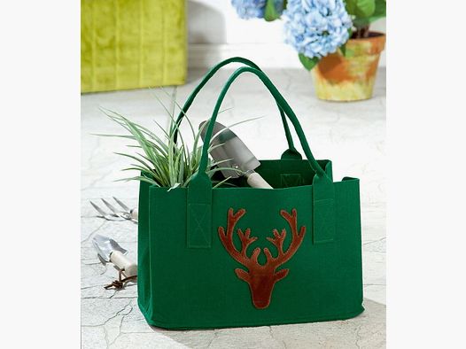 Borsa in feltro Gilde con testa di cervo