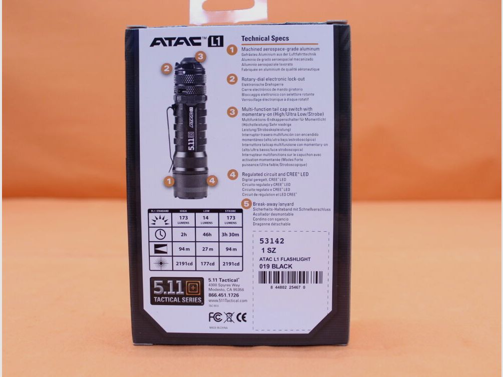 5.11	 5.11 ATAC L1 Flashlight (53142)/ Taschenlampe