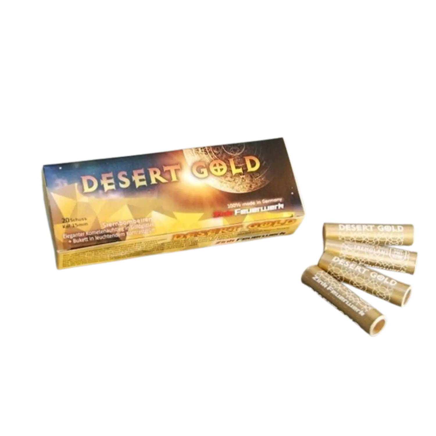 Zink Desert Gold 20er Pack Goldglitter + grünes Buketts