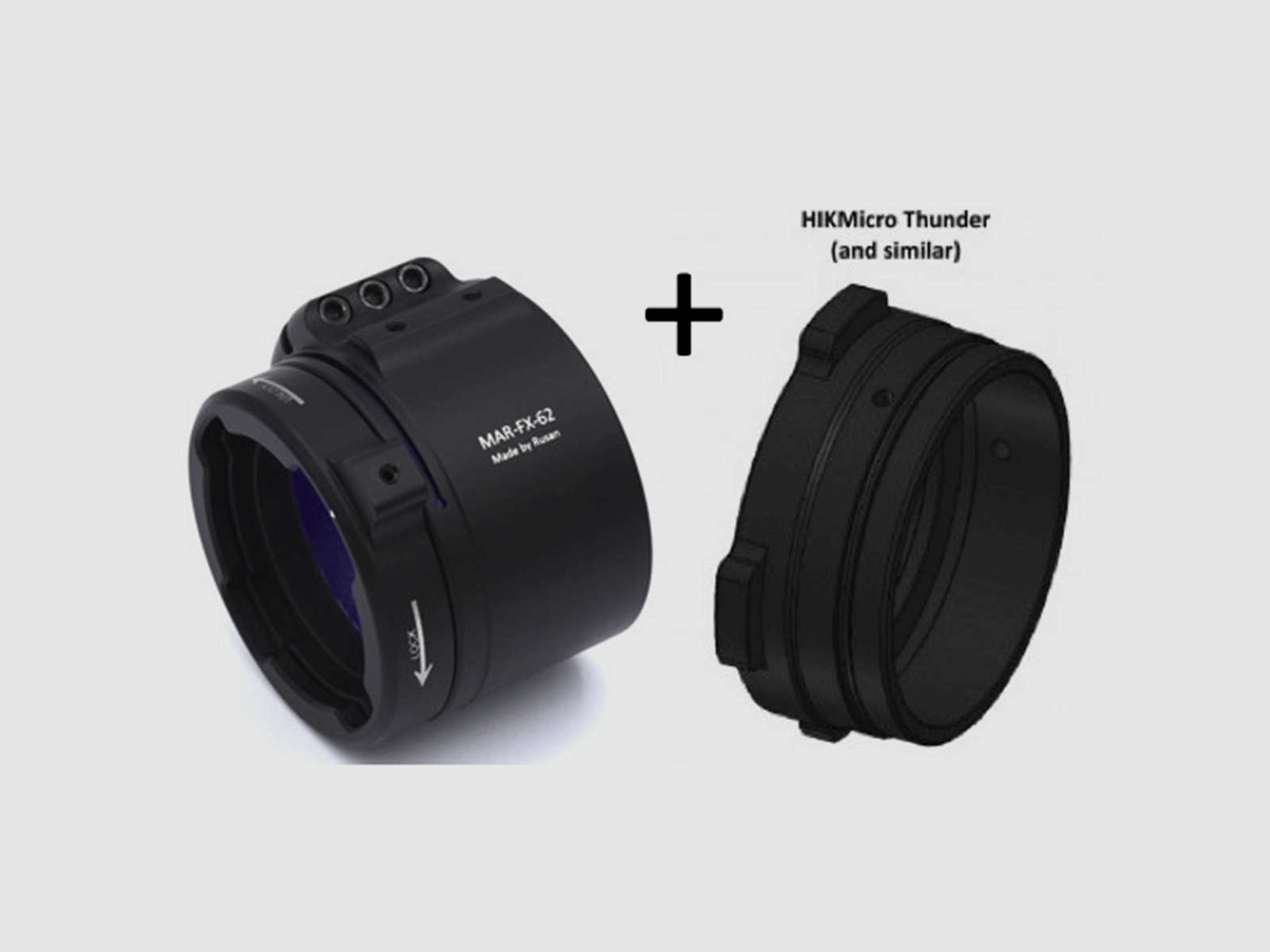 RUSAN – MODULAIRE ADAPTER | RUSAN MODULAR ADAPTER – VASTE KLEM (3 SCHROEVEN) 60mm, afbeelding 2 van 2