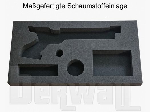 berwall SI 052 Transportkoffer mit maßgefertigter Schaumstoffeinlage Pistolenkoffer Waffenkoffer