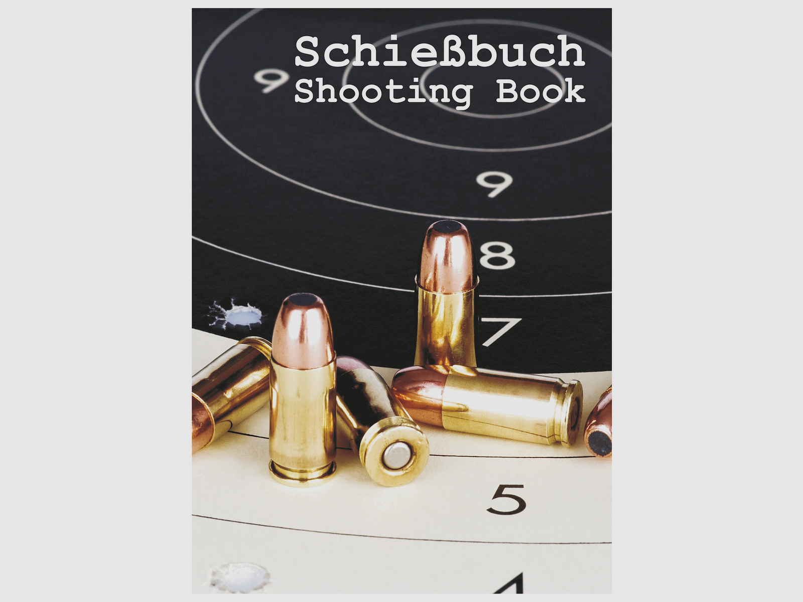 Shooting book for sports shooters motif bullet