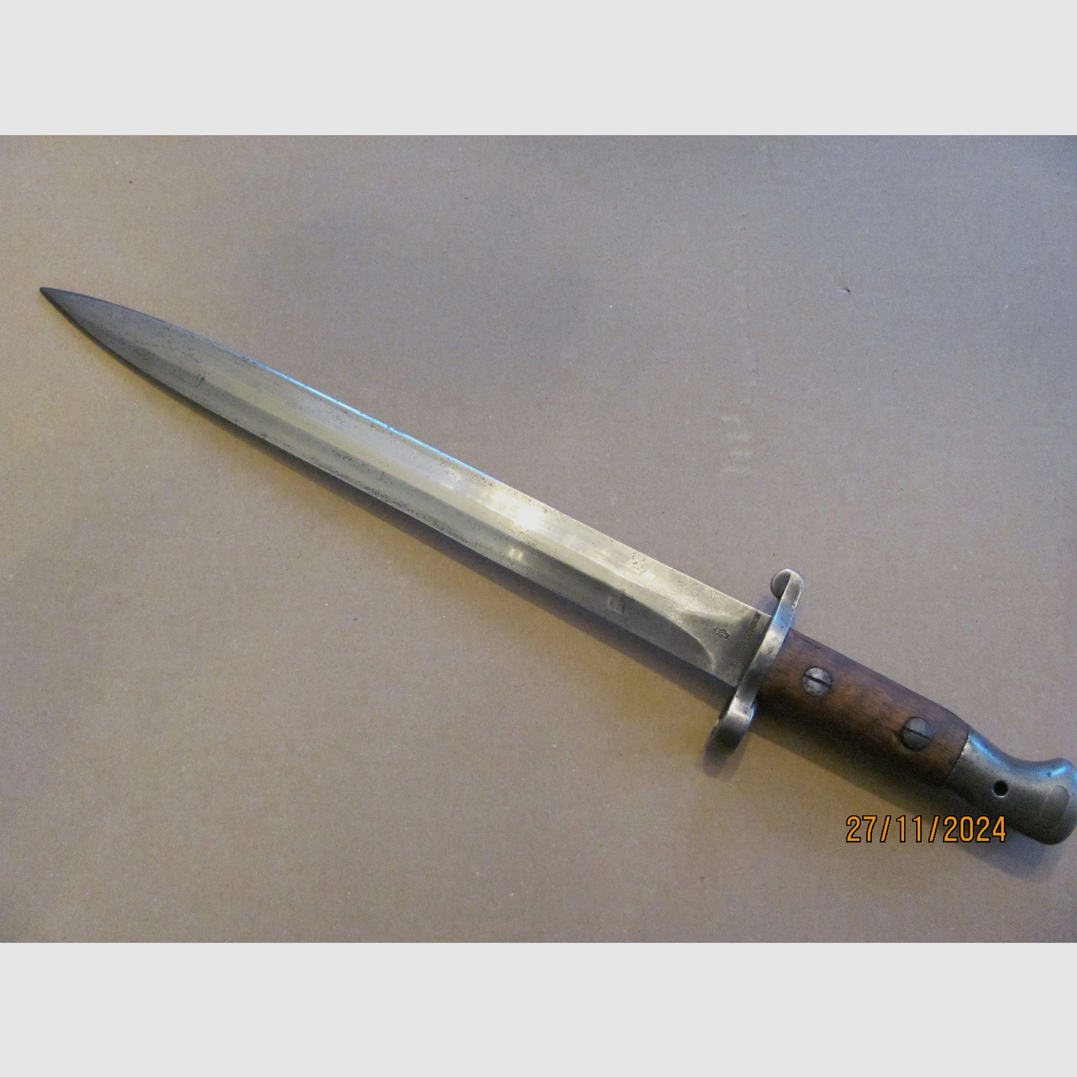 Genuine Wilkinson made Enfield 1903 pattern Royal Afghan Army bayonet