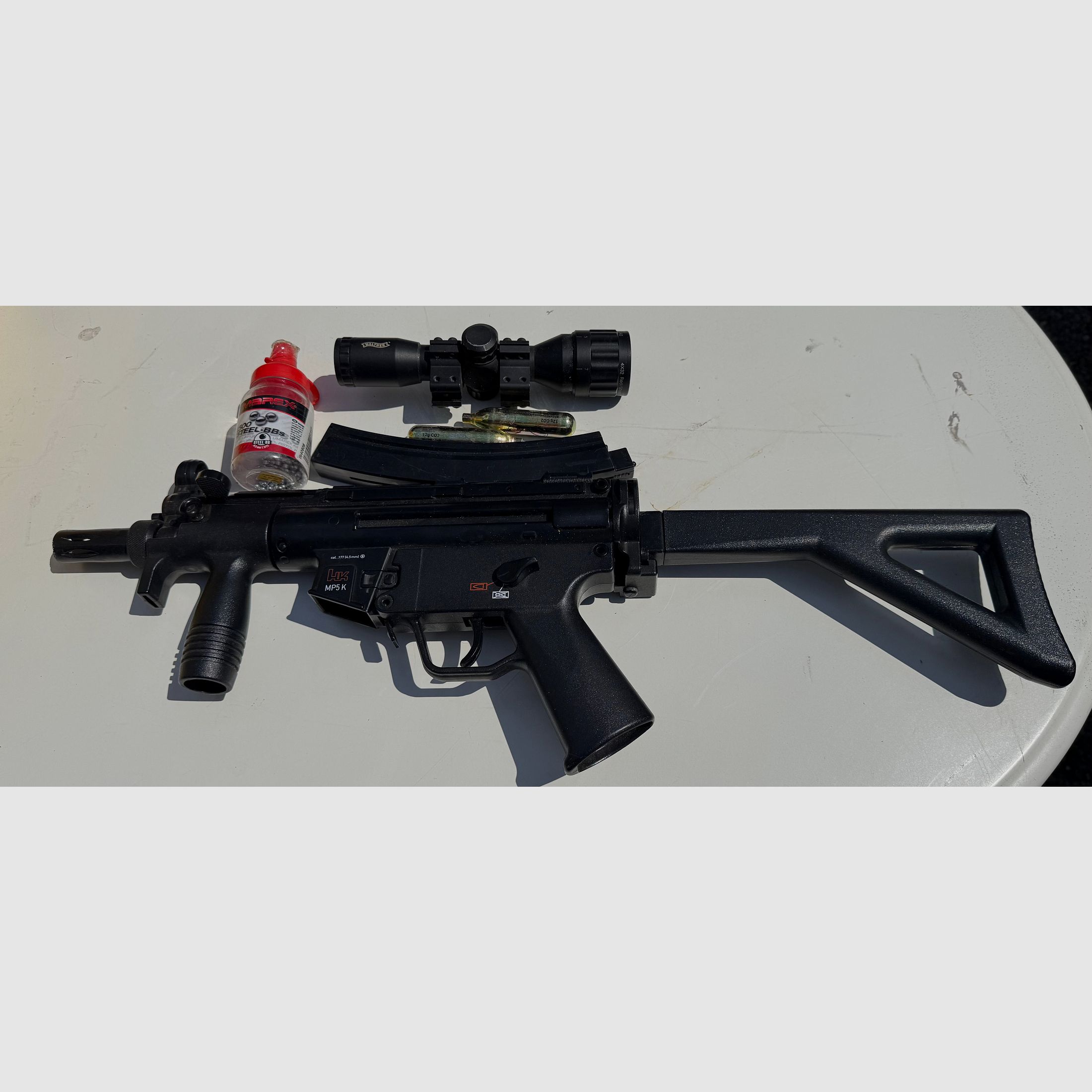 CO2 Gewehr Heckler &Koch MP5 + Walther Zielfernrohr 