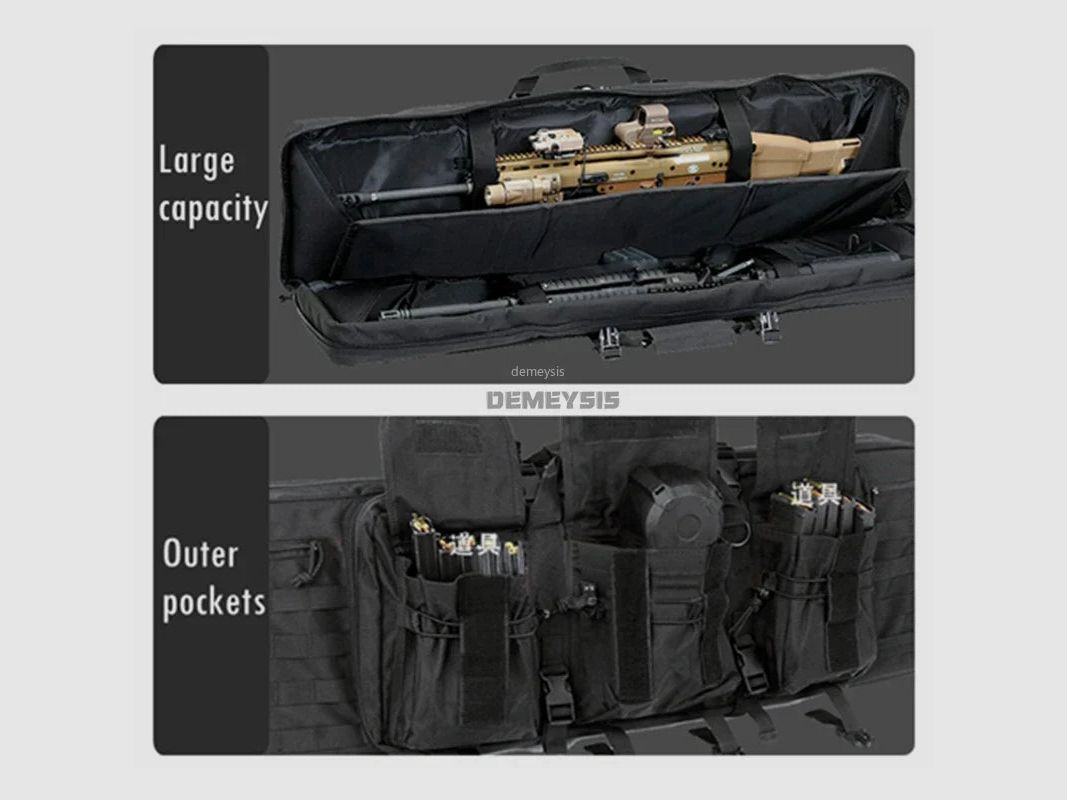Taktische MOLLE-Waffentasche für 2 Gewehre – 600D Oxford – Rucksack & Tasche – 95 cm / 116 cm – Airsoft, Jagd, Schießsport