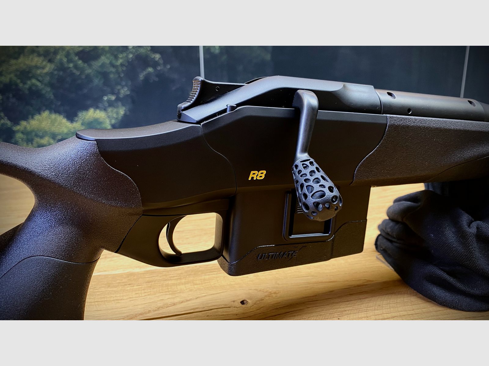 Blaser R8 Ultimate X / .308 / Matchlauf kanneliert mit Gewinde / verst. Wangenauflage & Schaftkappe   inkl. Active Hunting Kammergriffkugel 