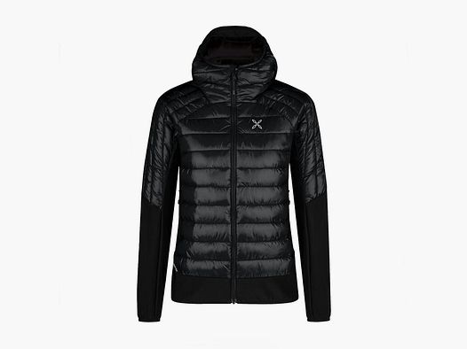 JACK – MONTURA -DAMES – PEAK HYBRID HOODED JACKET DAMES. Zwart