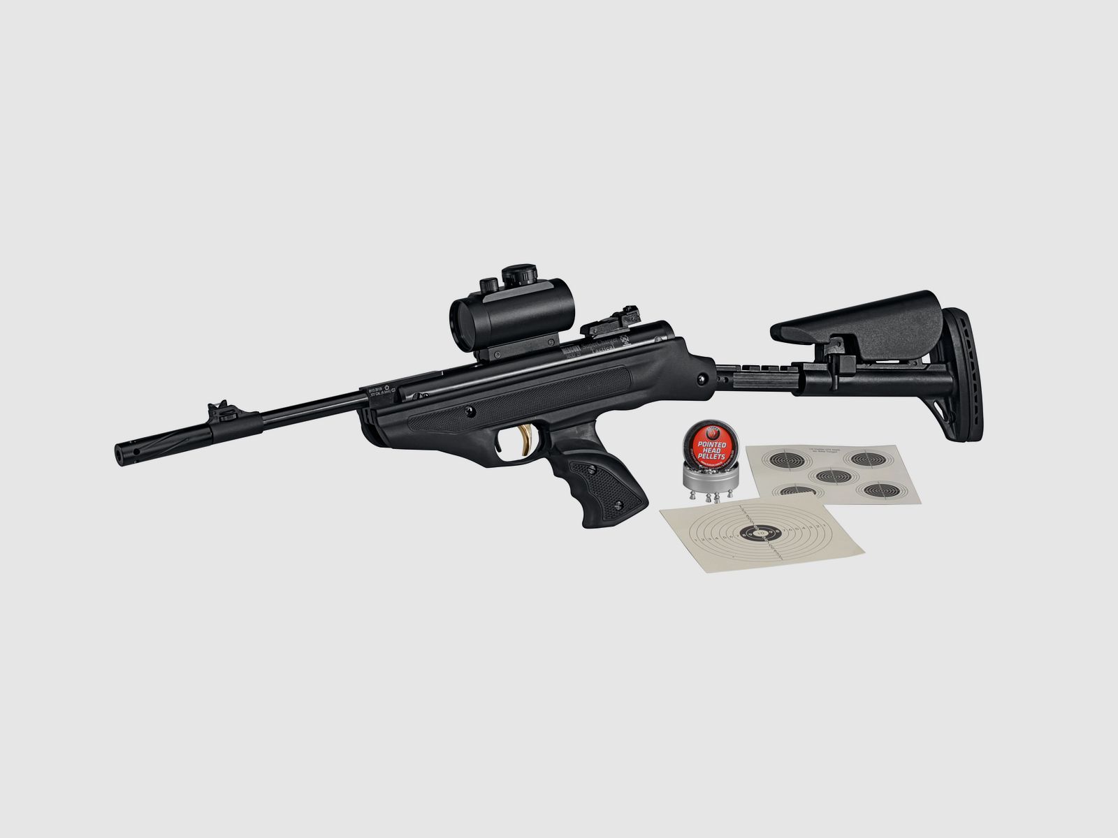 Mercury air Luftpistole 25 Super Charger Tactical Komplettset, Kal. 4,50