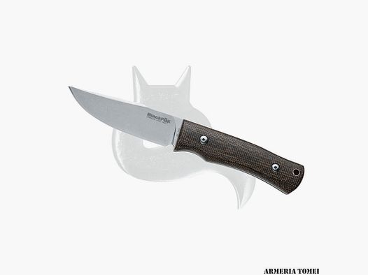 COLTELLO – FOX EXPLORATOR FIXED BLADE – 440C STONE WASHED BLADE – LINEN MICARTA HANDLE