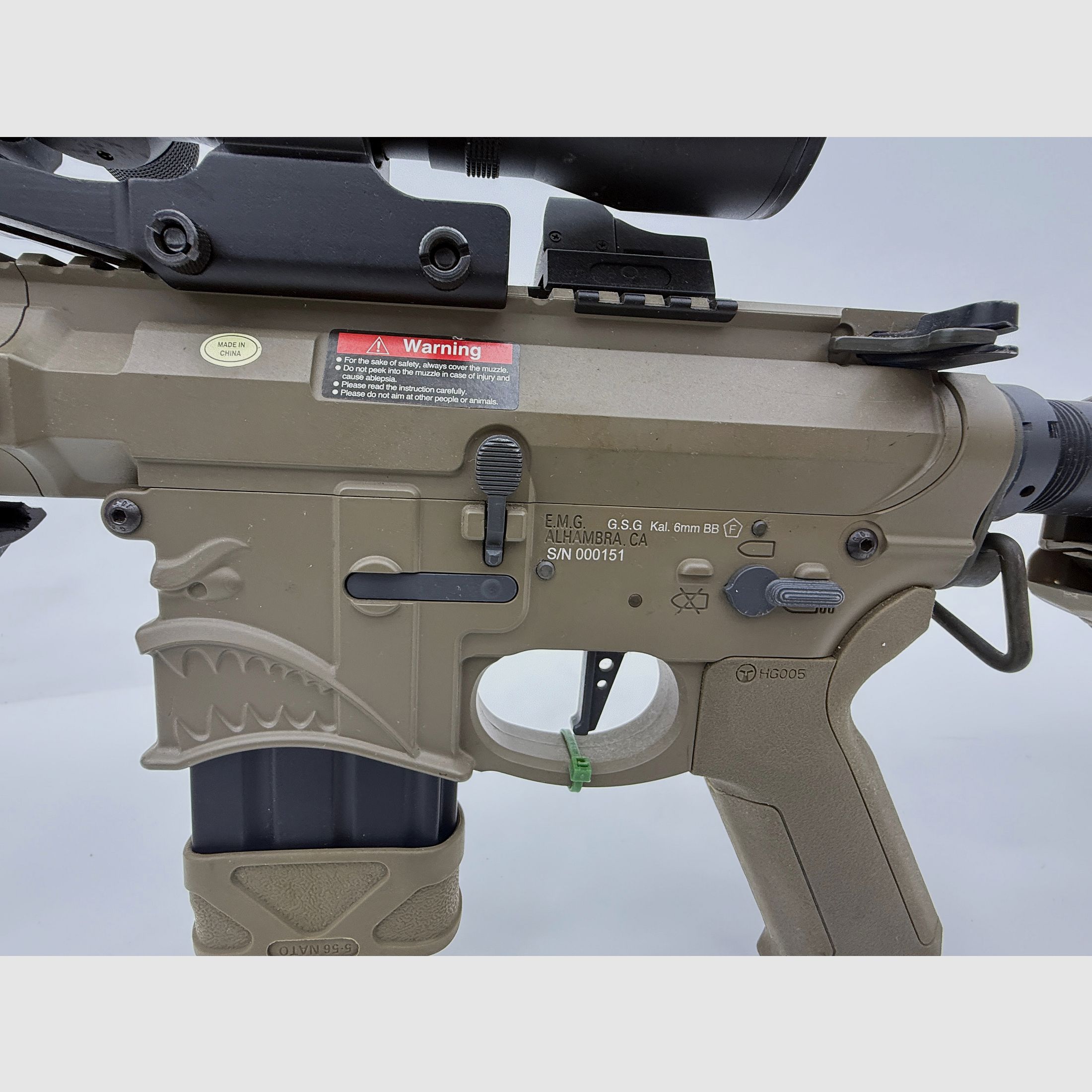 ARES Amoeba Spartan KeyMod Airsoft S-AEG – DMR-Optik – Primer propietario