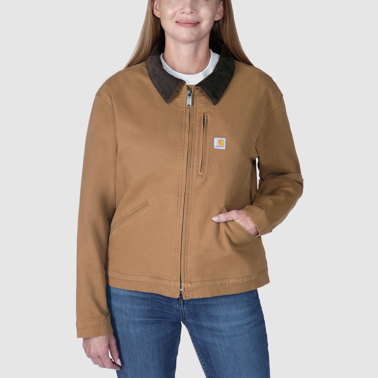 Carhartt Relaxed Fit Canvas Detroit Jacke, Damen, Carhartt® brown, XS