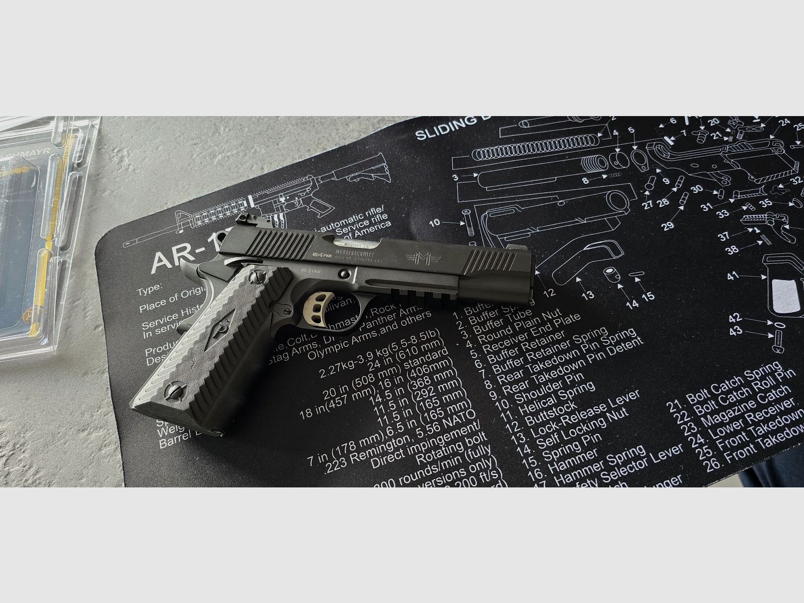 Pistool Messerschmitt 1911 Zwart PC9 5″, Kal. 9mm