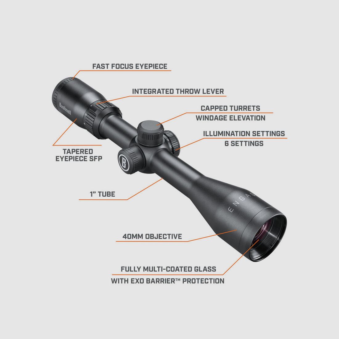 Bushnell Zielfernrohr Engage 3-9x40 Multi-X SFP (2.BE) #RE3940BS9