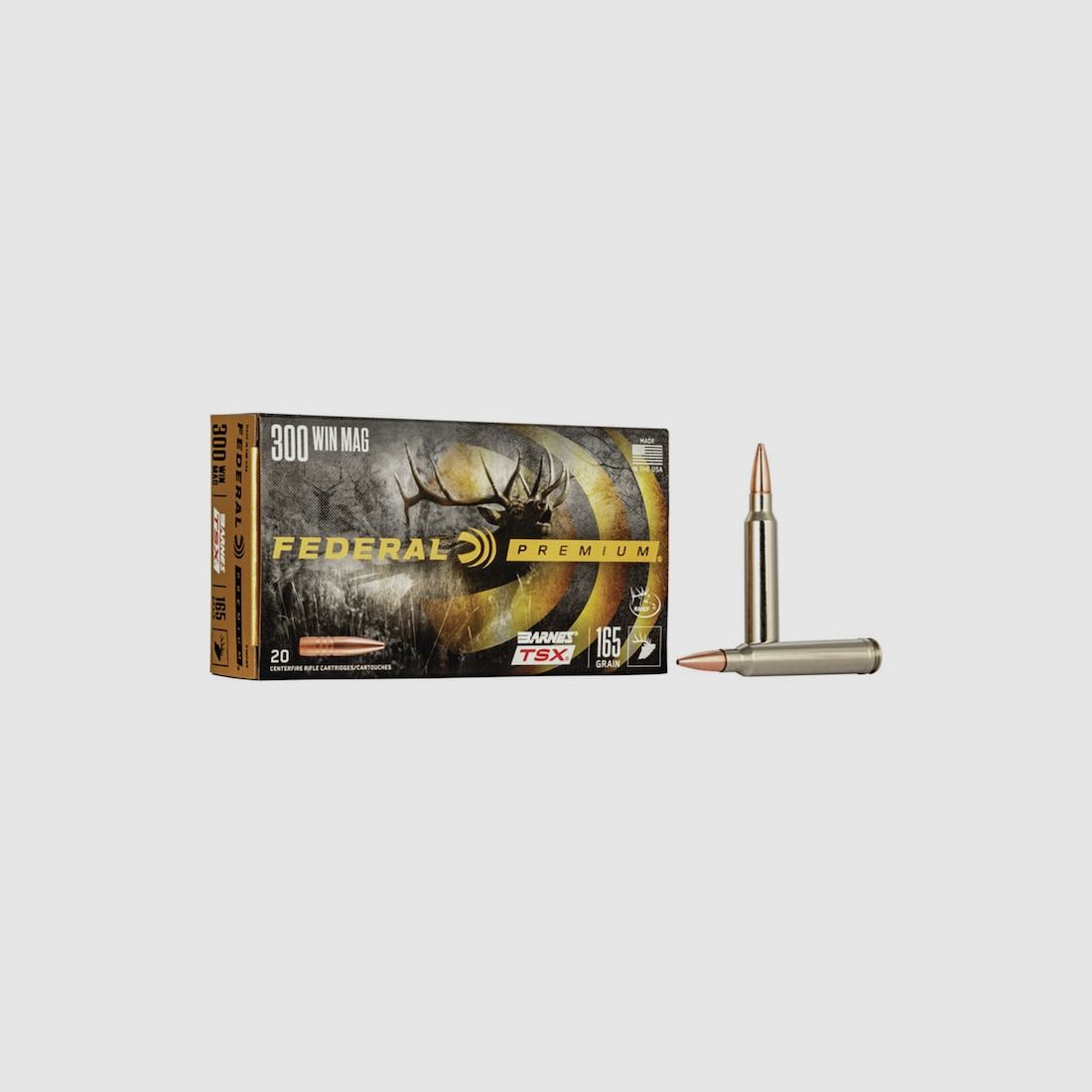Federal Premium Barnes TSX .300 Win. Mag. 165GR HP 20 Patronen