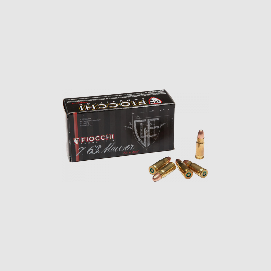Fiocchi 7,63mm Mauser 88gr FMJ – 50er Pkg
