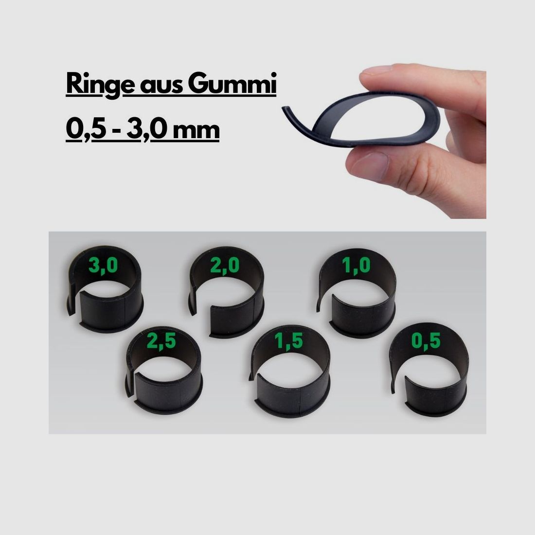 PARD Distanzringe Set (für PARD Standart Alu-Adapter) Gummi