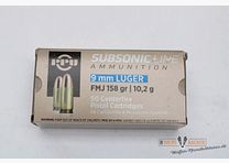 PPU Privi Partizan 9mm Luger SUBSONIC 10.2g/158gr FMJ 50 rounds