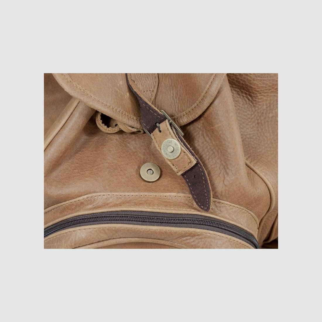 Leder-Rucksack 3 Fächer - schwarz, Bild 10 von 10