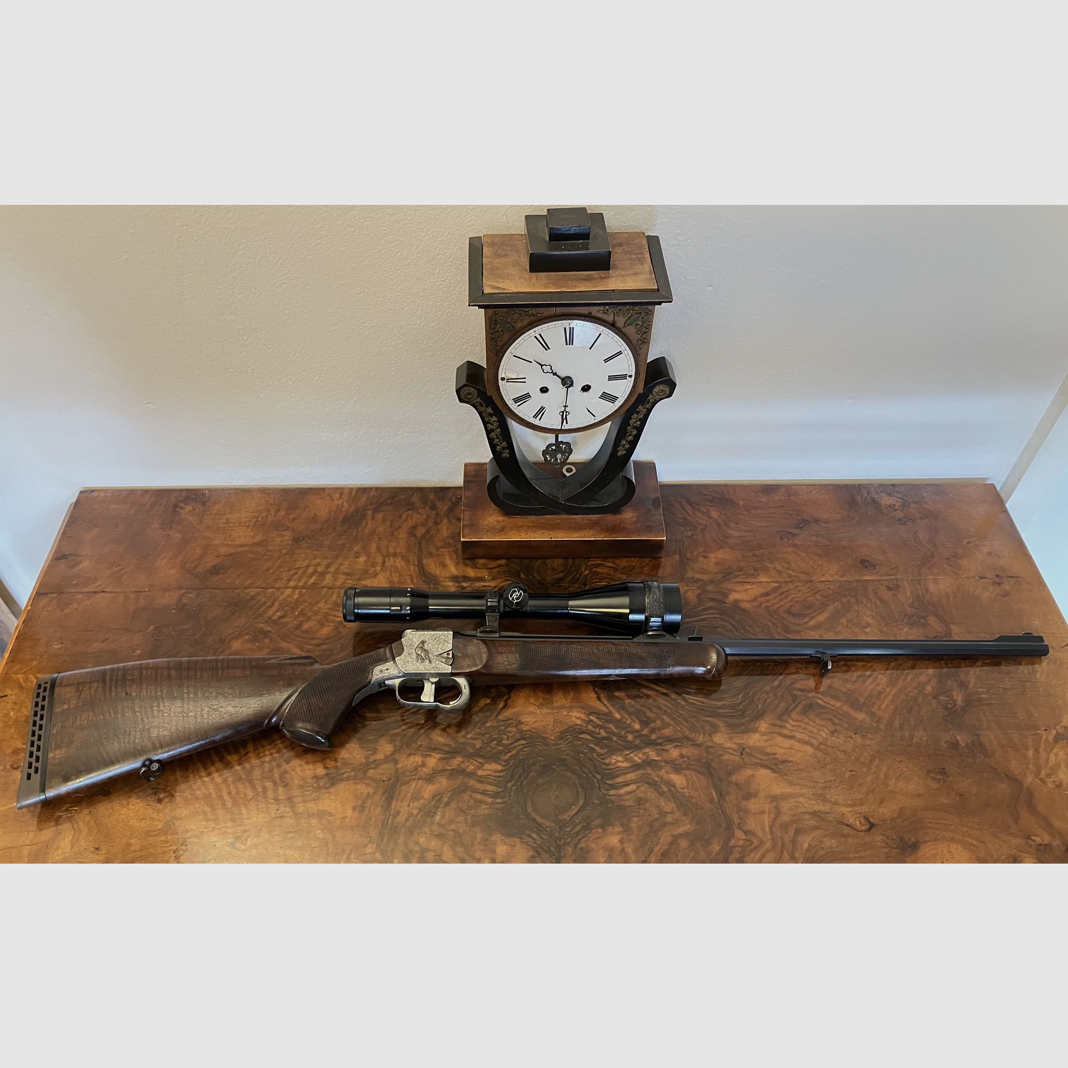 Blocco fucile Heeren 7x75 SEvH con cannocchiale Zeiss e matrici