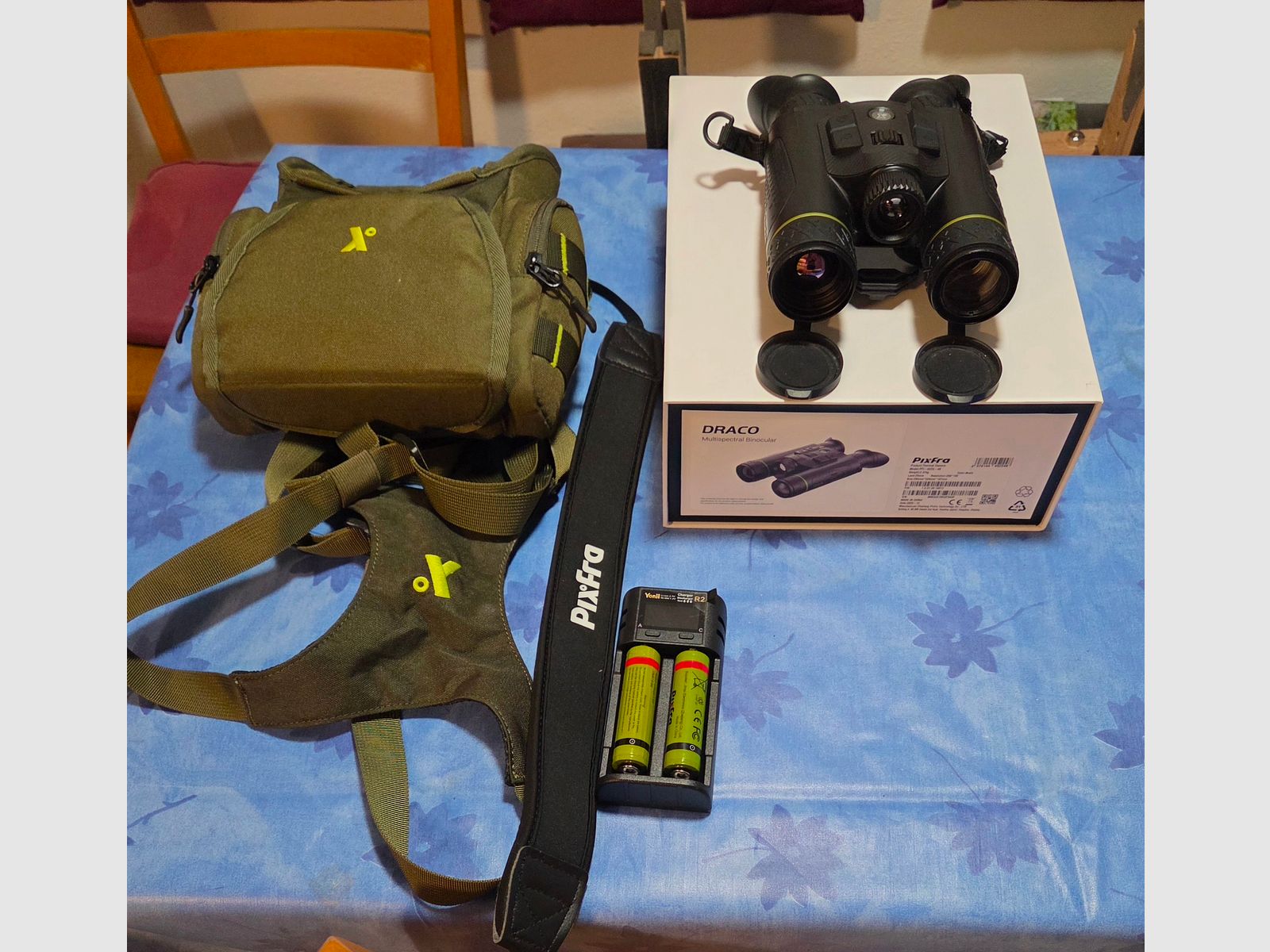 PIXFRA Draco D225-4K Binocular 4in1 thermal imaging, night vision, binoculars, LRF 256×192 sensor, NETD 18mK
