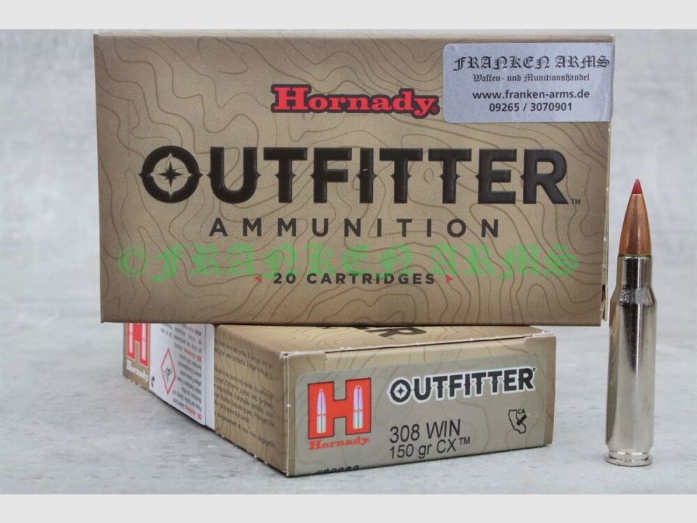 Hornady Outfitter CX .308 Win. 150gr. 9,7g 20 pezzi prezzi a scalare