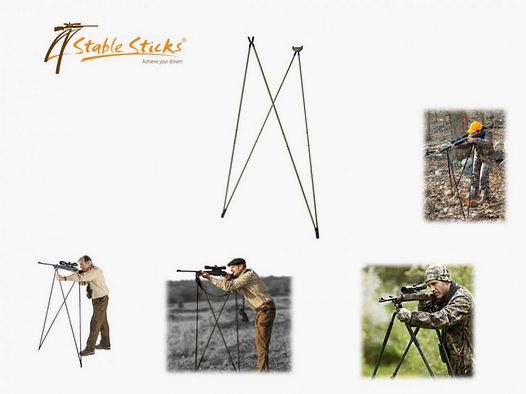STABLLE STICK Rest BUSH camo - universelle Jagdstütze