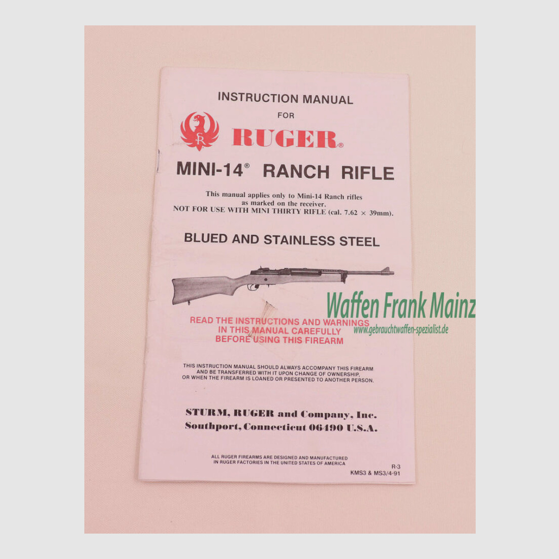 Ruger - USA Manuel d'utilisation Mini-14
