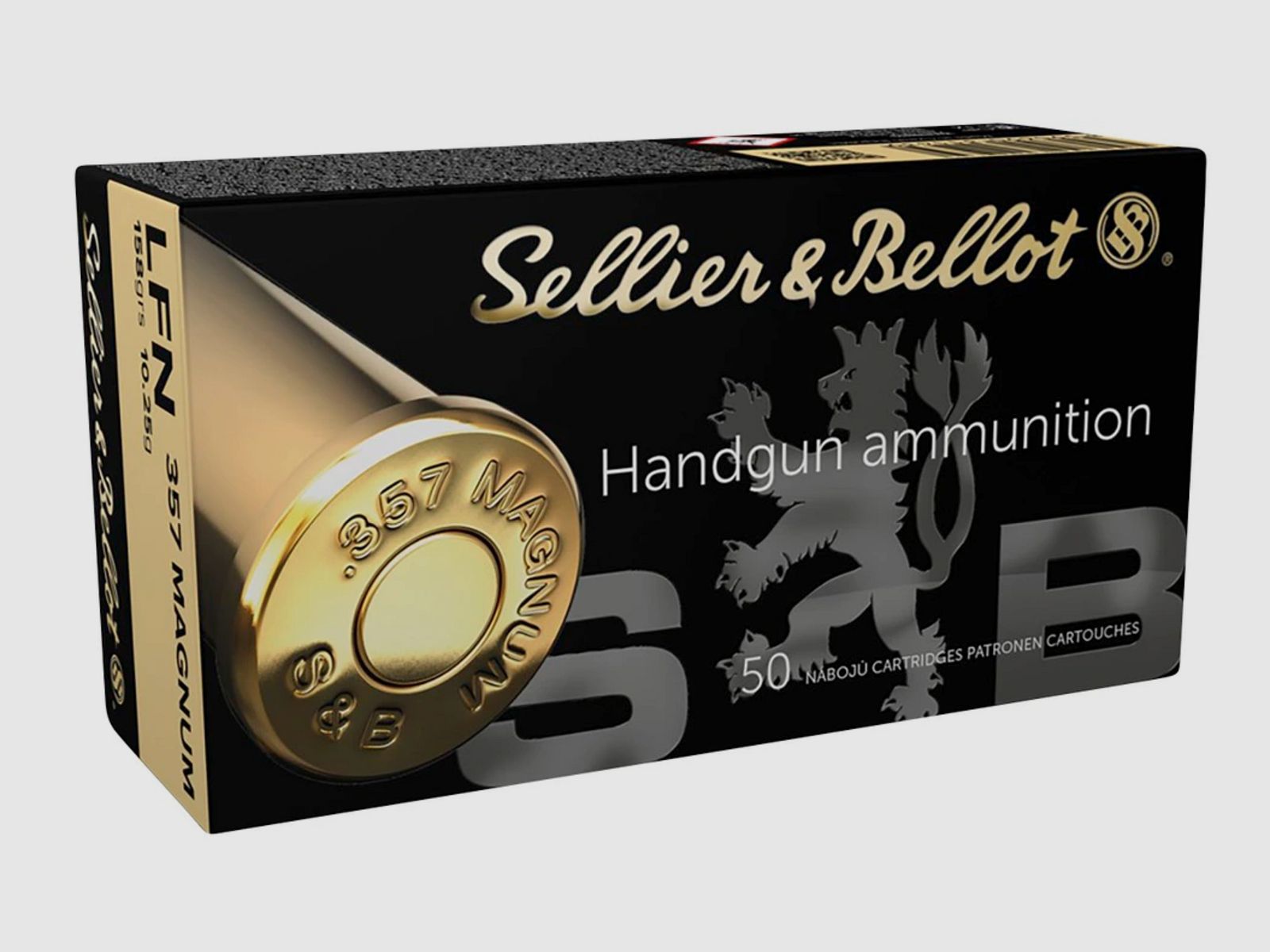 Sellier & Bellot 172125 .357 Magnum LFN 10.25g 158 grs. Flat nose 50 pieces