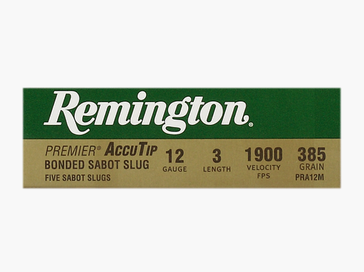 REMINGTON Schrotmunition 12/76 Shotshells Premier Accu Tip Sabot Slug