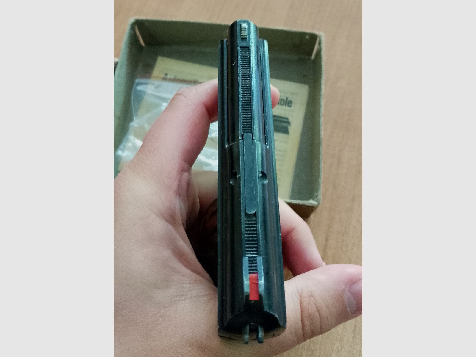 Erstes PTB! ME 8 Combat in 8 mm Knall im PTB 176 mit Verpackung!