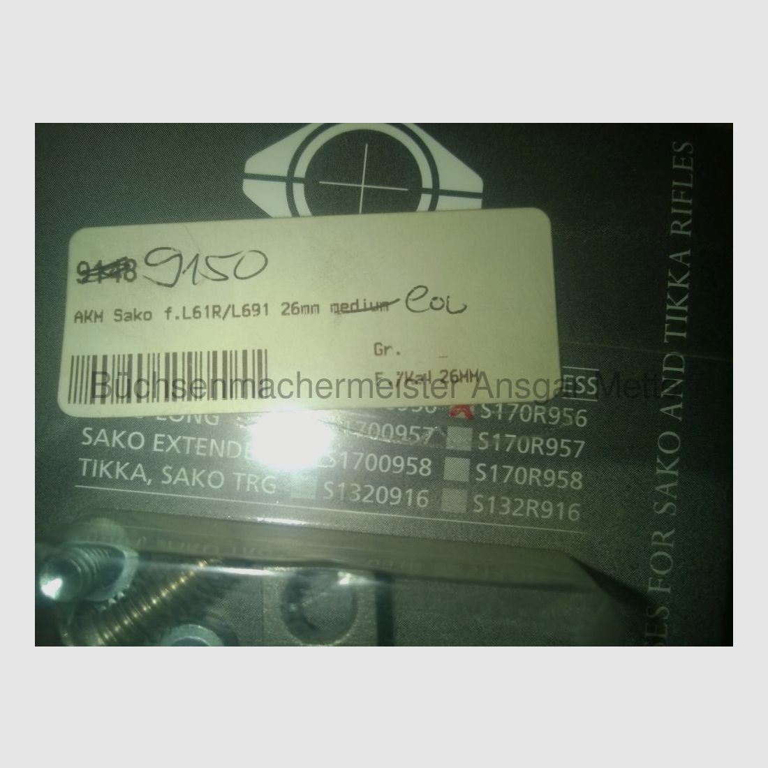 Offerta Sako montaggio a ribalta in acciaio inox per L61R / L691!