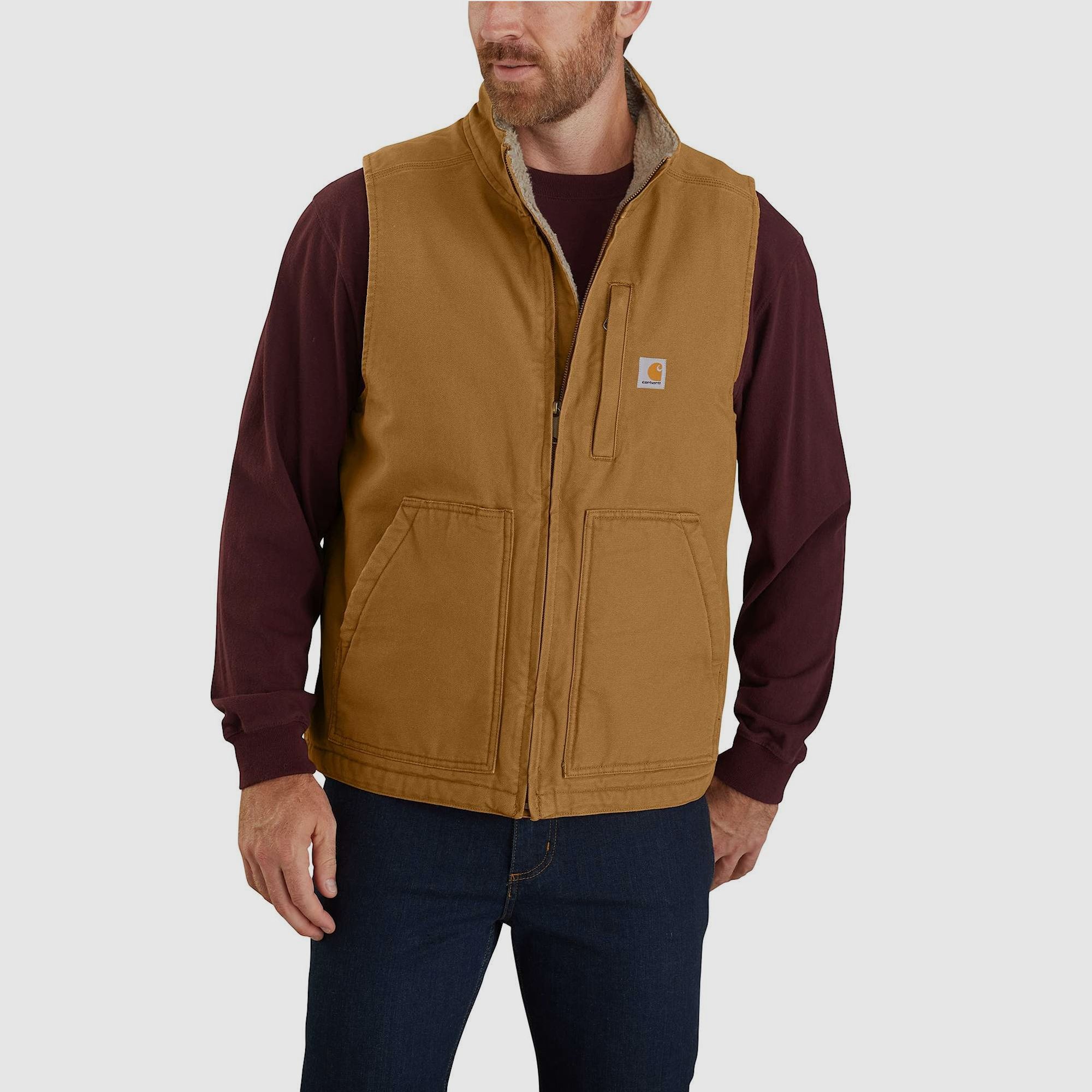 Carhartt Mock Neck Vest Men's Carhartt® Brown XL