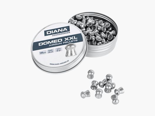 DIANA DOMED XXL testa rotonda Diabolos lisci 9 mm (.35) 100 pezzi