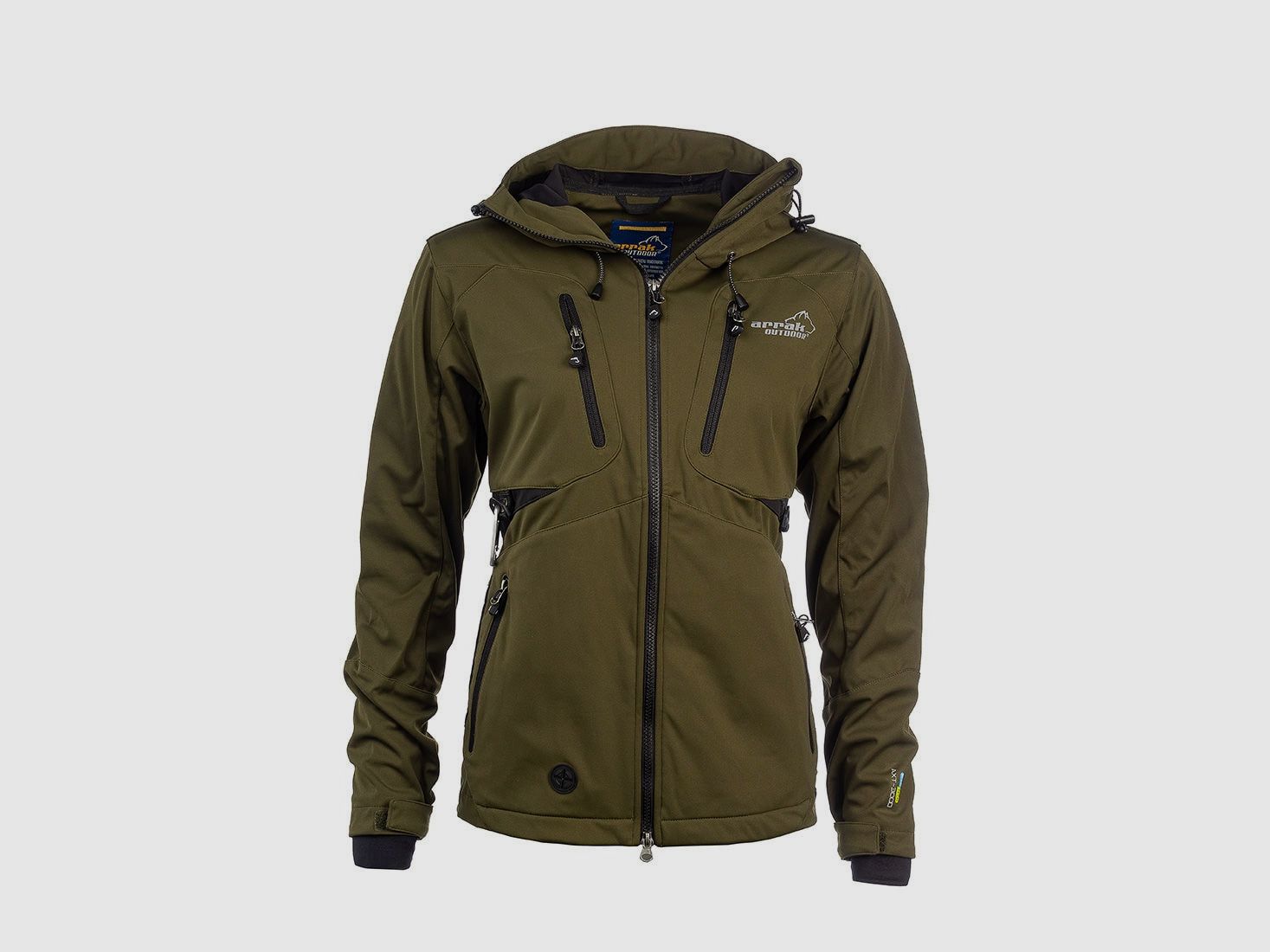Arrak Akka Softshelljacke Damen Olivgrün - 3XL