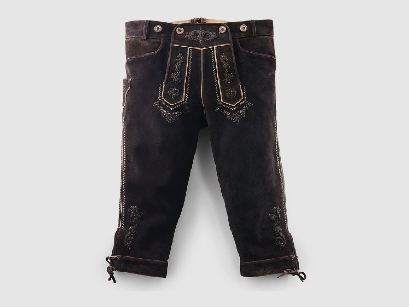 MADDOX Korbinian Lederhose Kniebund Wild Torf