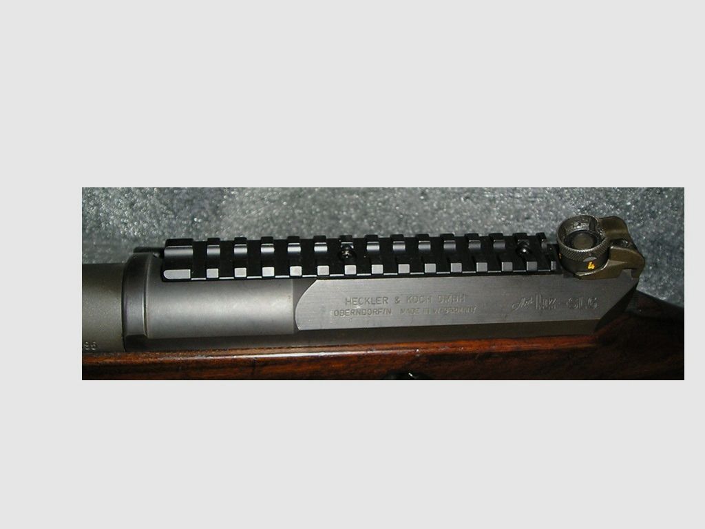  PICATINNY-SCHIENE  für Heckler&Koch SL6/SL7 + HK630/HK770/HK940  mit 30 mm ZF Ringe, Bild 2 von 6